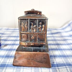 Citizen’s Bank Copper/Brass Trolley Car Bank 1960